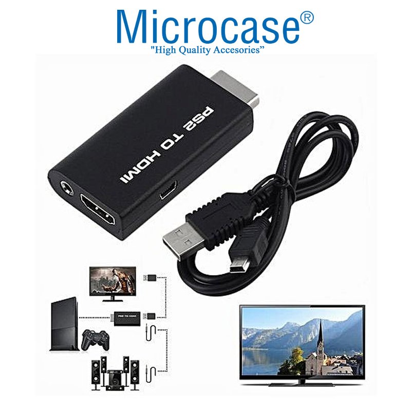 Microcase PlayStation 2 HDMI Adaptör Dönüştürücü - PS2 to HDMI