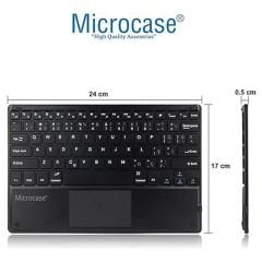 Microcase Lenovo Tab M9 TB310FU Uyumlu Bluetooth Touchpad Klavye+Bluetooth Mouse+Standlı Kılıf-BKK7