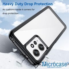Microcase Xiaomi Redmi 12 4G Shield Serisi Darbeye Dayanıklı Yarı Esnek Plastik TPU Kılıf - AL8100