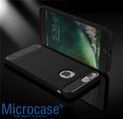 Microcase iPhone 8 Plus Brushed Silikon Kılıf + 3D Curved Cam SYH