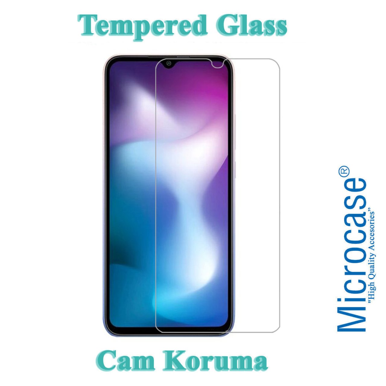 Microcase Xiaomi Redmi 9C Tempered Glass Cam Ekran Koruyucu