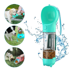 Microcase Taşınabilir Hazneli Mama Kaplı Kaka Poşetli Kedi Köpek Suluğu 300ml - AL48844