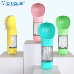 Microcase Taşınabilir Hazneli Mama Kaplı Kaka Poşetli Kedi Köpek Suluğu 300ml - AL48844