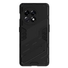 Microcase OnePlus 11 Global Matrix Serisi Armor Standlı Perfect Koruma Kılıf - Siyah AL3416