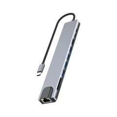 Microcase 10 in 1 Type-C Hub Çoklayıcı - 4K 60Hz HDMI, RJ45 Gigabit Ethernet, PD Şarjlı Dönüştürücü Adaptör-AL5813