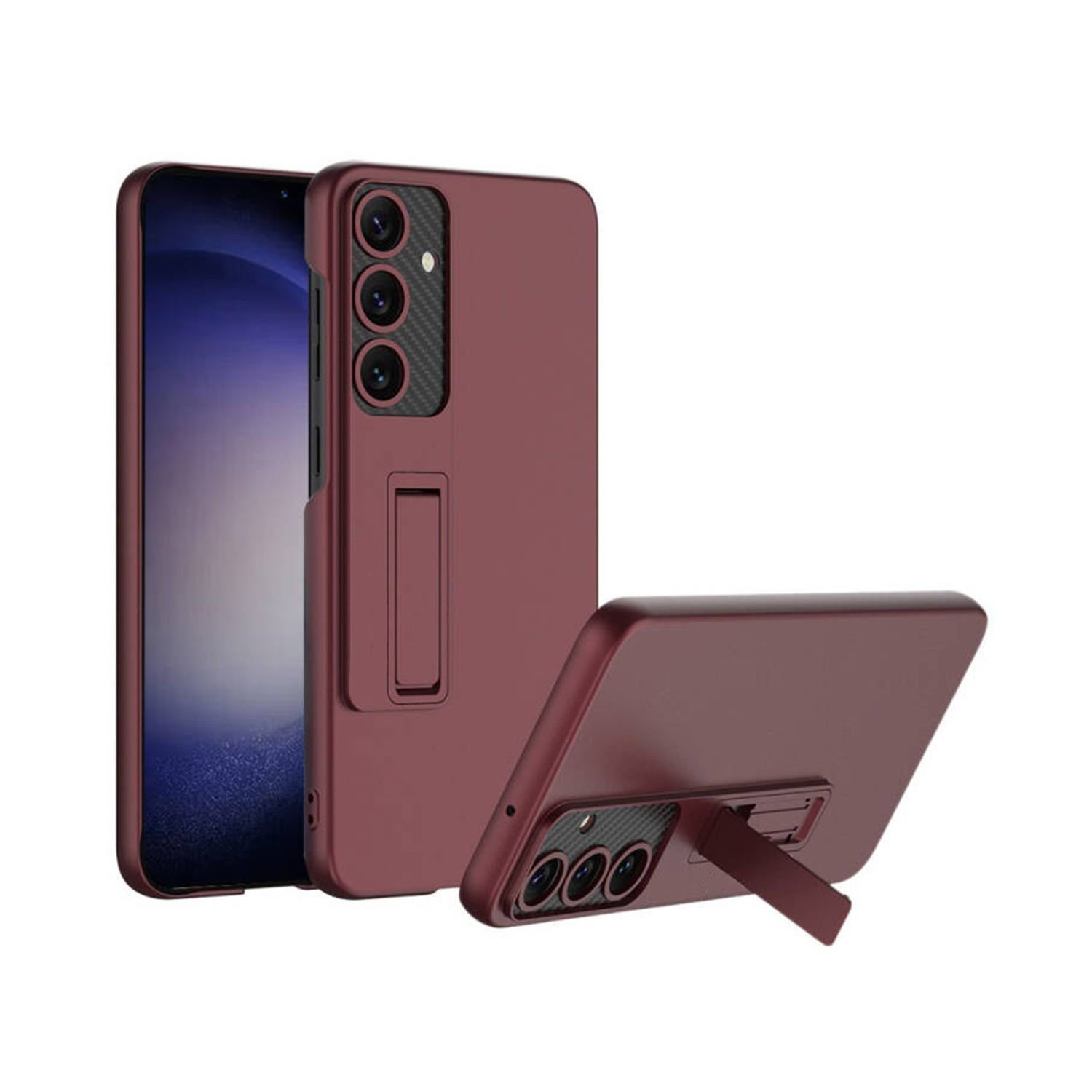 Microcase Samsung Galaxy S24 Plus   ile uyumlu Standlı Sert Plastik Mat Kılıf - AL3566
