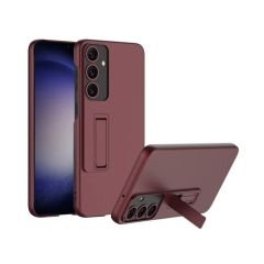 Microcase Samsung Galaxy S24 Plus   ile uyumlu Standlı Sert Plastik Mat Kılıf - AL3566