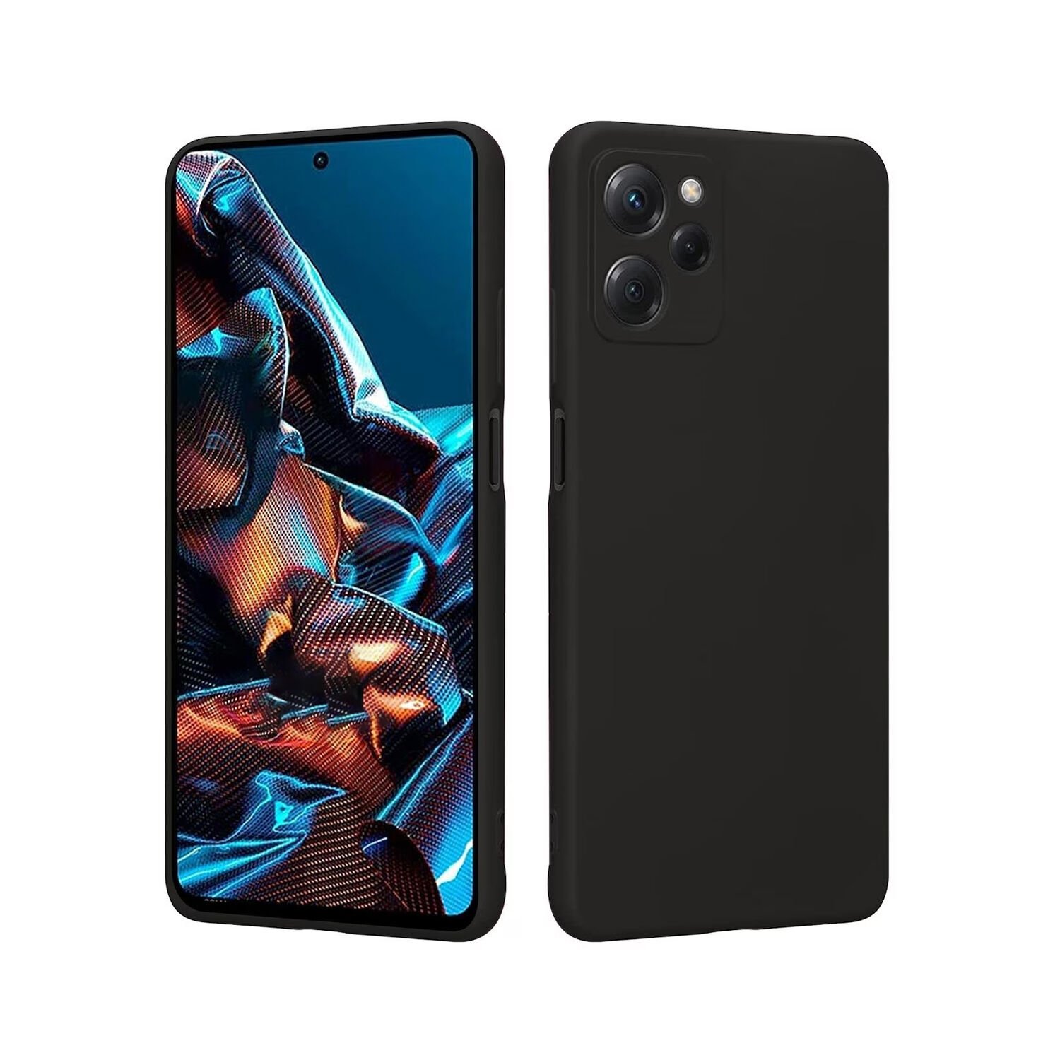 Microcase Xiaomi Poco X5 Pro Elektrocase Serisi Silikon Kılıf - Siyah AL3340