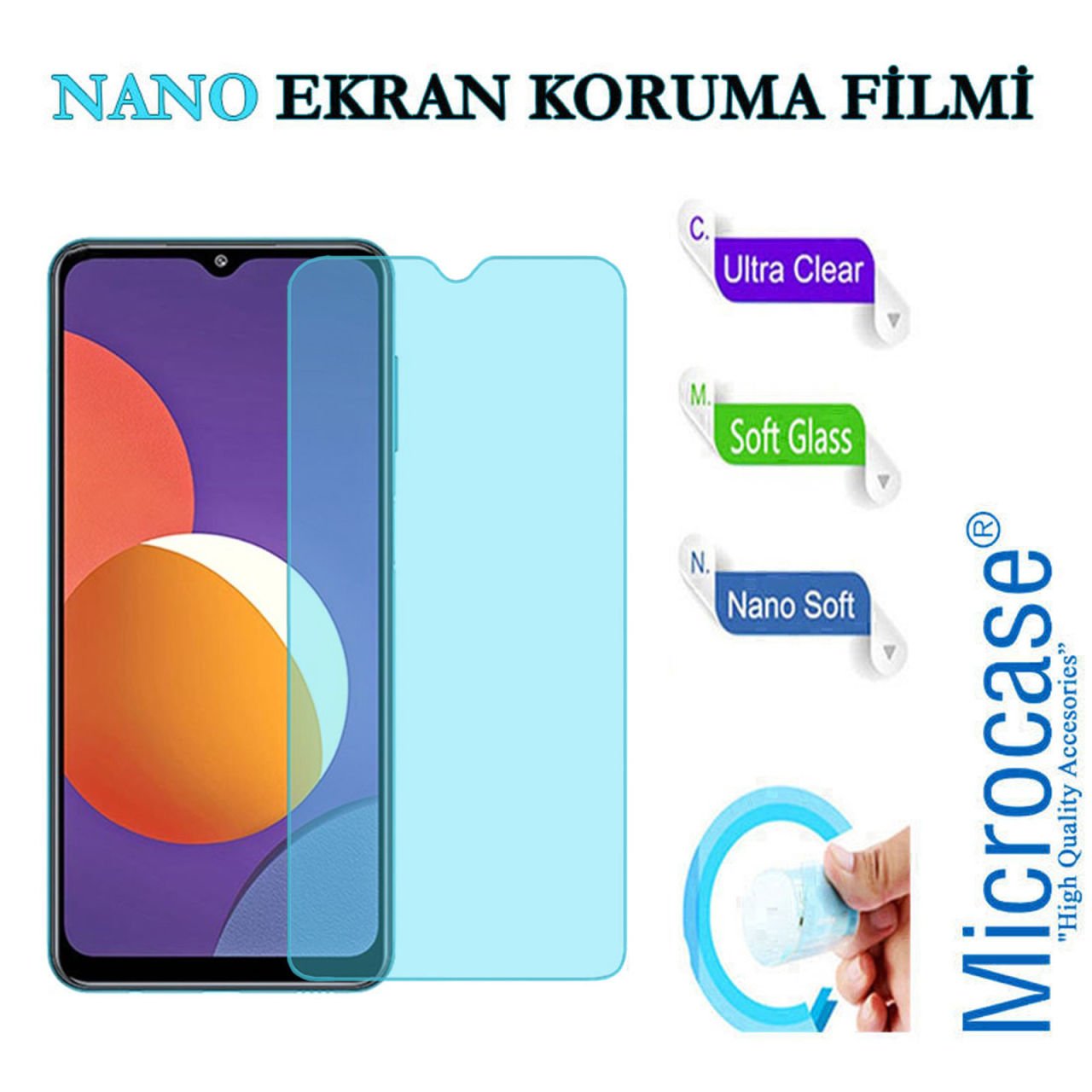 Microcase Samsung Galaxy M12 Nano Esnek Ekran Koruma Filmi