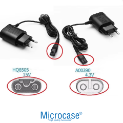 Microcase EU - HQ8505 Charger Philips Tıraş Makineleriyle Uyumlu Şarj Cihazı - AL5334