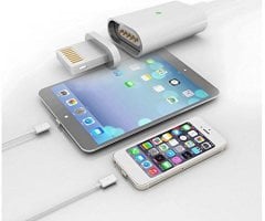 Apple iPhone 8-8 Plus Lightning Ledli Mıknatıs Şarj Kablosu