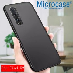 Microcase Oppo Find X2 Elektrocase Serisi Kamera Korumalı Silikon Kılıf - Siyah