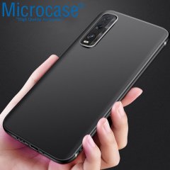 Microcase Oppo Find X2 Elektrocase Serisi Kamera Korumalı Silikon Kılıf - Siyah