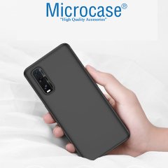 Microcase Oppo Find X2 Elektrocase Serisi Kamera Korumalı Silikon Kılıf - Siyah