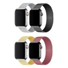 Microcase Amazfit Gts 4 Mini için Manyetik Metal Kordon Kayış - KY14 Gümüş