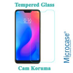 Microcase Xiaomi Mi 8 Lite Maxy Serisi Carbon Fiber Silikon Kılıf - Siyah + Tempered Glass Cam Koruma (SEÇENEKLİ)