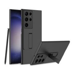 Microcase Samsung Galaxy S24 Ultra    ile uyumlu Standlı Sert Plastik Mat Kılıf - AL3566