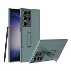 Microcase Samsung Galaxy S24 Ultra    ile uyumlu Standlı Sert Plastik Mat Kılıf - AL3566