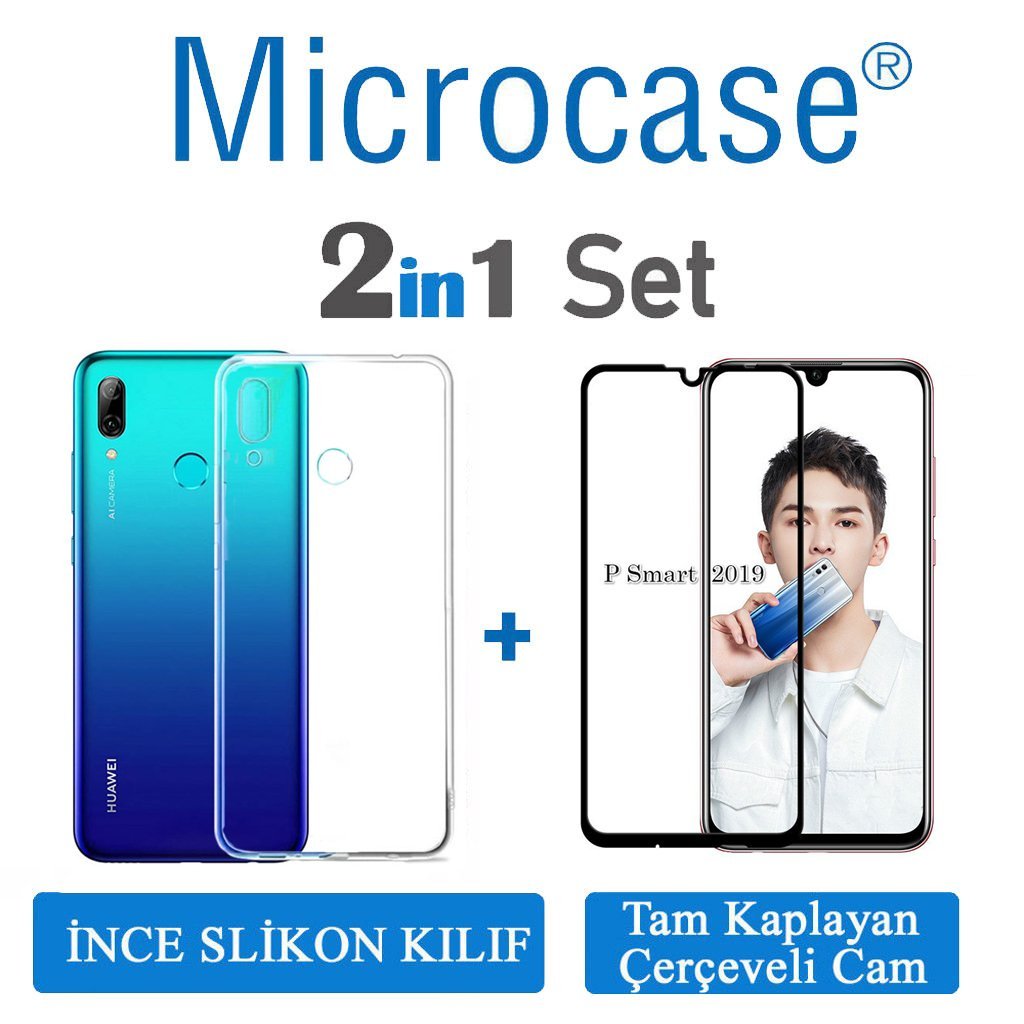 Huawei P Smart 2019 0.2 mm Silikon Kılıf + CAM (SEÇENEKLİ)