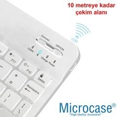 Microcase Tablet Telefonlar için RGB Işıklı Şarjlı Bluetooth Klavye + Mouse  AL4884