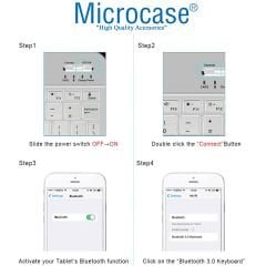 Microcase Tablet Telefonlar için RGB Işıklı Şarjlı Bluetooth Klavye + Mouse  AL4884