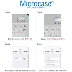 Microcase Tablet Telefonlar için RGB Işıklı Şarjlı Bluetooth Klavye + Mouse  AL4884