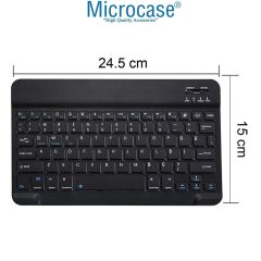 Microcase Huawei MatePad Air (2025) Tablet için Tablet Çanta + Bluetooth Klavye + Mouse + Tablet Standı Siyah- AL4233