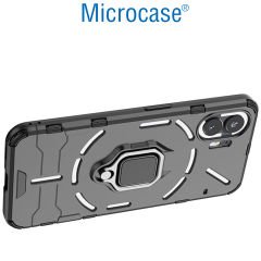 Microcase Nothing Phone 2 Batman Serisi Yüzük Standlı Armor Kılıf - Siyah AL3349