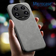 Microcase Xiaomi 14 Ultra  için Luxury Leather Series Deri Desenli Plastik Koruma Kılıf - AL8125