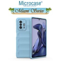 Microcase Xiaomi 11T Pro Miami Serisi Darbeye Dayanıklı Silikon Kılıf - Açık Mavi