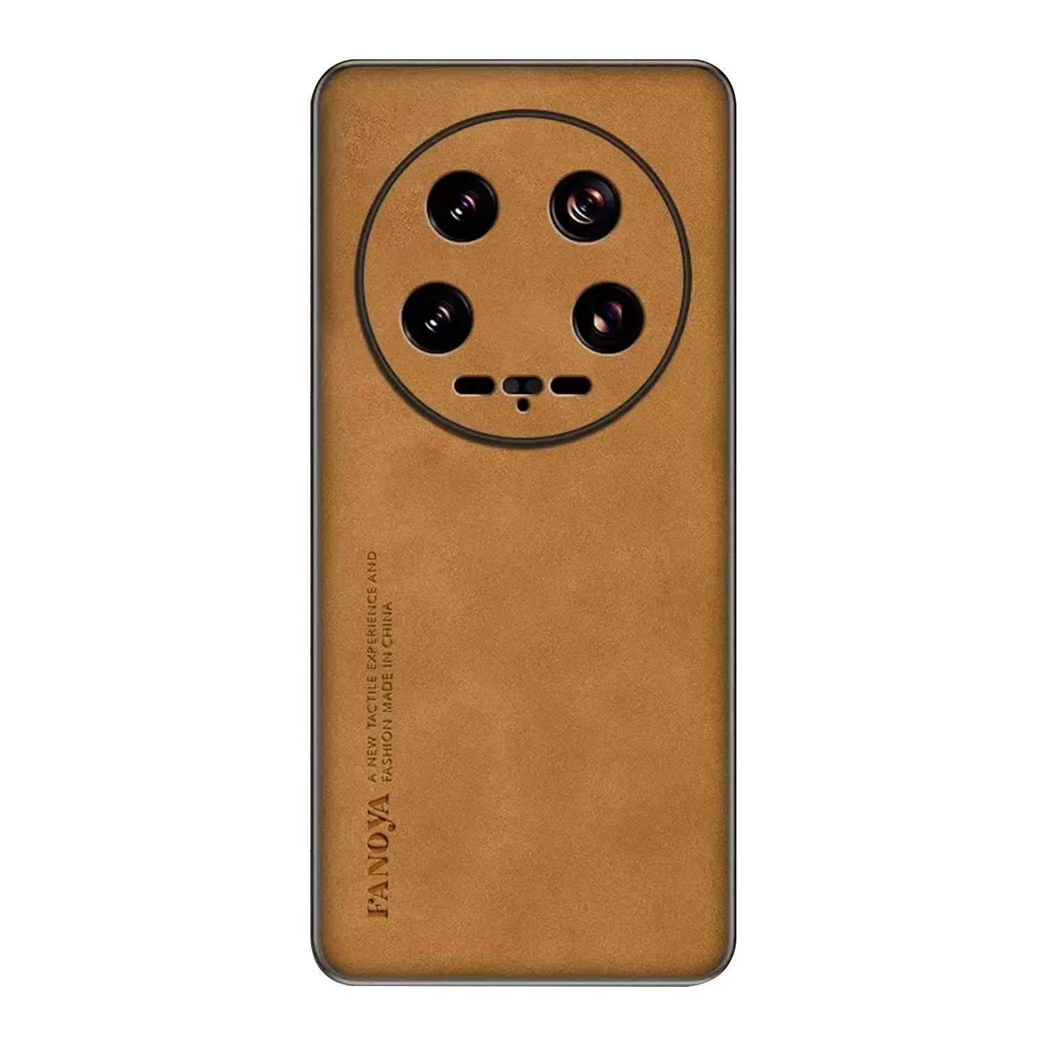 Microcase Xiaomi 14 Ultra için Luxury Leather Series Deri Desenli Plastik Koruma Kılıf - AL8125