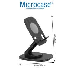 Microcase 360 Derece Dönerli Katlanabilir Masaüstü Telefon Tutucu Metal Stand -  AL4155