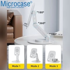 Microcase 360 Derece Dönerli Katlanabilir Masaüstü Telefon Tutucu Metal Stand -  AL4155