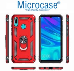 Huawei P Smart 2019 Rome Serisi Yüzük Standlı Kılıf + CAM (SEÇİN)