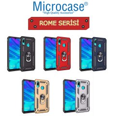 Huawei P Smart 2019 Rome Serisi Yüzük Standlı Kılıf + CAM (SEÇİN)