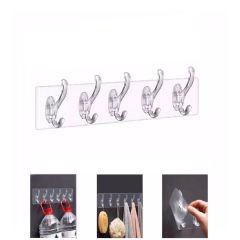 Microcase 5 başlı Yapışkanlı Duvar Askısı Banyo Mutfak Düzenleyici Askılık AL4304