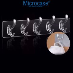 Microcase 5 başlı Yapışkanlı Duvar Askısı Banyo Mutfak Düzenleyici Askılık AL4304
