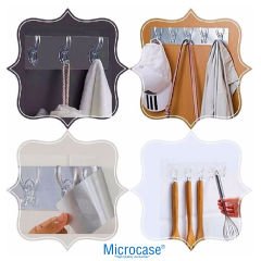 Microcase 5 başlı Yapışkanlı Duvar Askısı Banyo Mutfak Düzenleyici Askılık AL4304