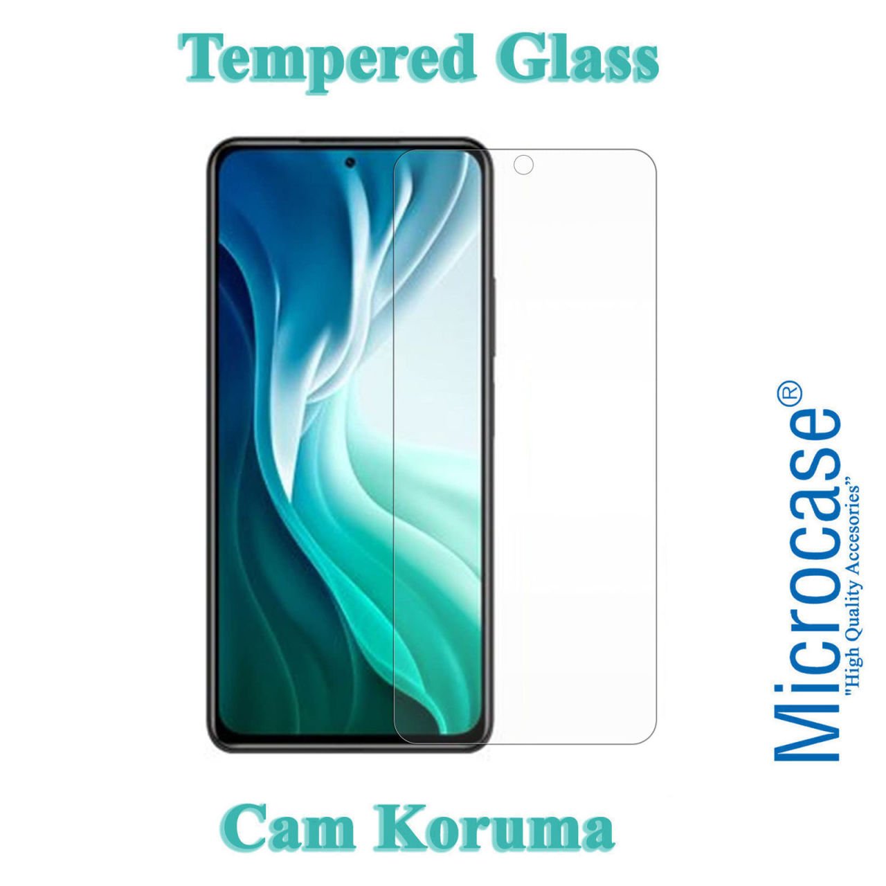 Microcase Xiaomi Mi 11i Tempered Glass Cam Ekran Koruma