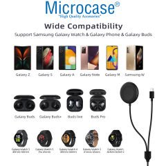 Microcase Samsung Galaxy Watch 2in1 Manyetik Şarj Aygıtı + Type-C USB Kablo AL3429