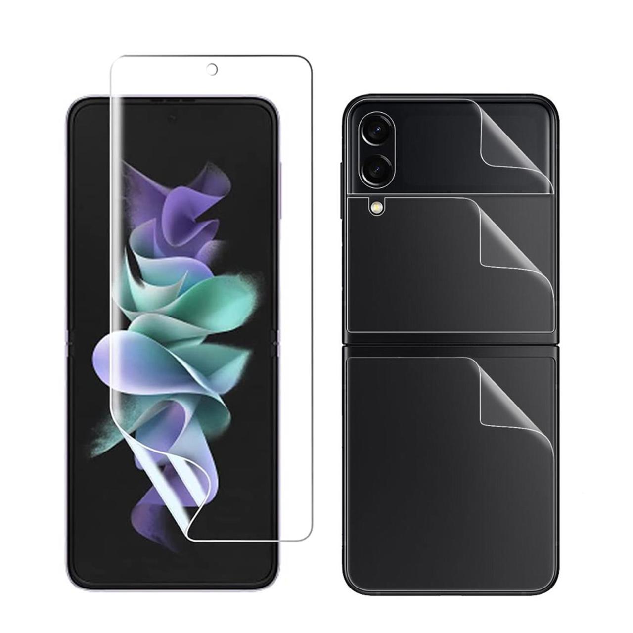 Microcase Samsung Galaxy Z Flip 3 Hydrogel Esnek Ön Arka Koruma Filmi