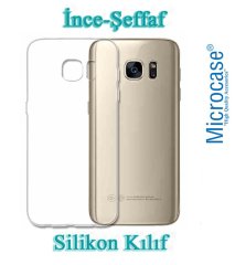 Microcase Samsung S7 İnce Silikon Kılıf + 3D Curved Cam Siyah
