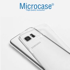 Microcase Samsung S7 İnce Silikon Kılıf + 3D Curved Cam Siyah