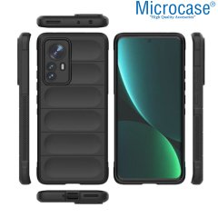 Microcase Xiaomi Mi 12 Miami Serisi Darbeye Dayanıklı Silikon Kılıf - Koyu Gri