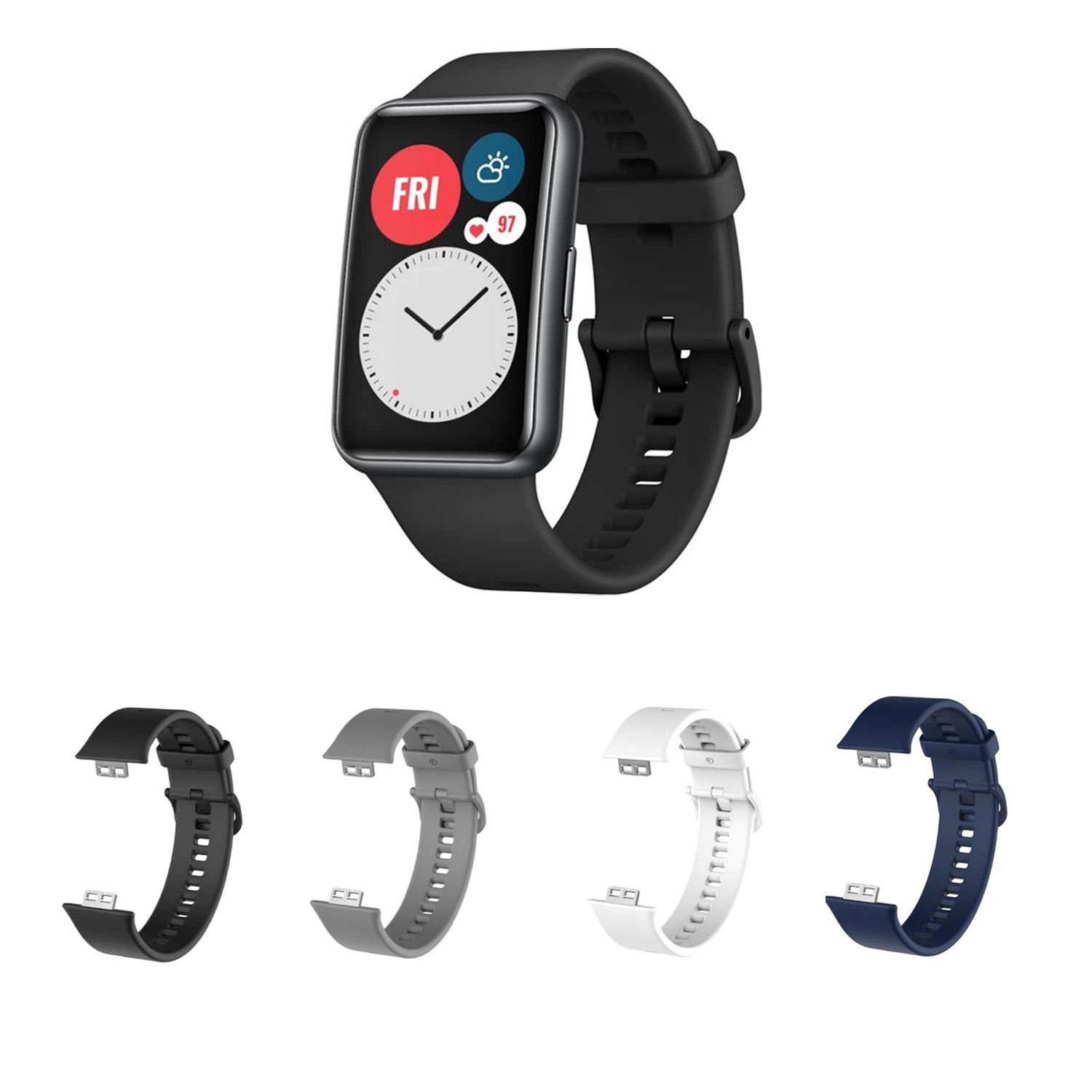 Microcase Huawei Watch Fit için Silikon Kordon Kayış - KY26