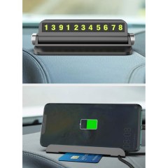 Microcase Gizlenebilir Araç Park Numaratörü - Torpido Üstü Yatay Telefon Sabitleyici ve Kart Yuvası-AL5826