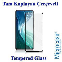 Microcase Xiaomi Mi 11X Tam Kaplayan Çerçeveli Tempered Ekran Koruyucu - SİYAH