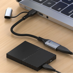 Microcase 2'si 1 Arada Type-C Lightning to USB 3.0 OTG Kablo - IOS ve Android Uyumlu Dönüştürücü-AL5823