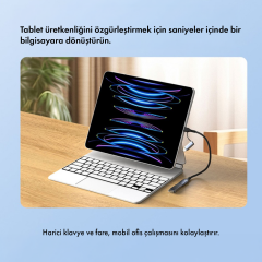 Microcase 2'si 1 Arada Type-C Lightning to USB 3.0 OTG Kablo - IOS ve Android Uyumlu Dönüştürücü-AL5823