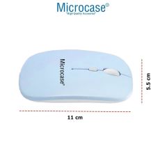 Microcase Samsung Galaxy Tab A8 SM-X200 10.5 2021 Uyumlu Tablet Çanta+Türkçe Bluetooth Klavye +Mouse+ Standı -Mavi AL4384